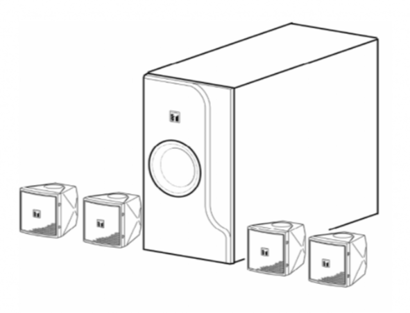 TOA BS-301BCOMPACT SATELLITE SPEAKER SYSTEM